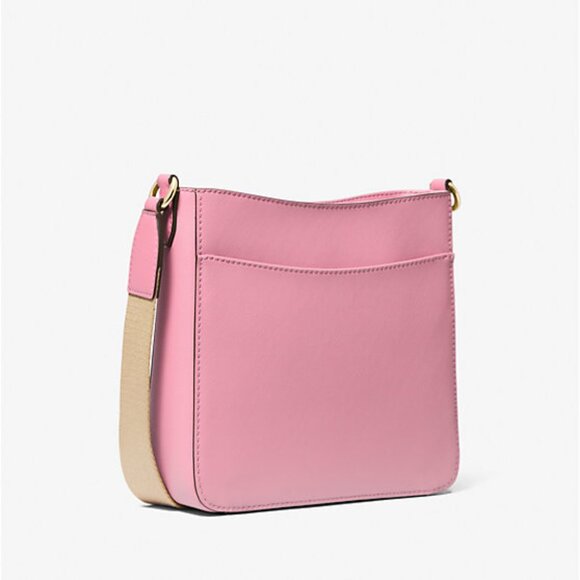 New Michael Kors Jet Set Travel Small Messenger Bag Faux Leather Carnation - Picture 4 of 4